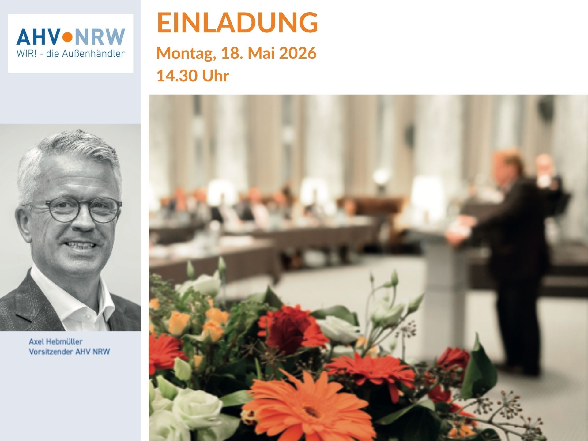 AHV NRW Mitgliederversammlung 2026 im Industrie-Club Düsseldorf